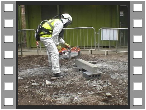 Cutting kerbstone without controls